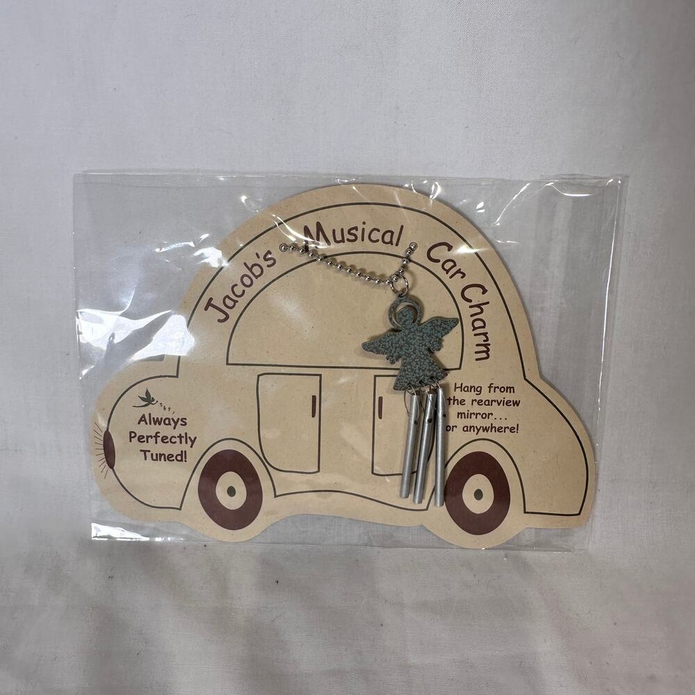 New Jacob's Musical Car Chime Charm Mini Wind Chime Silver Angel Vintage
